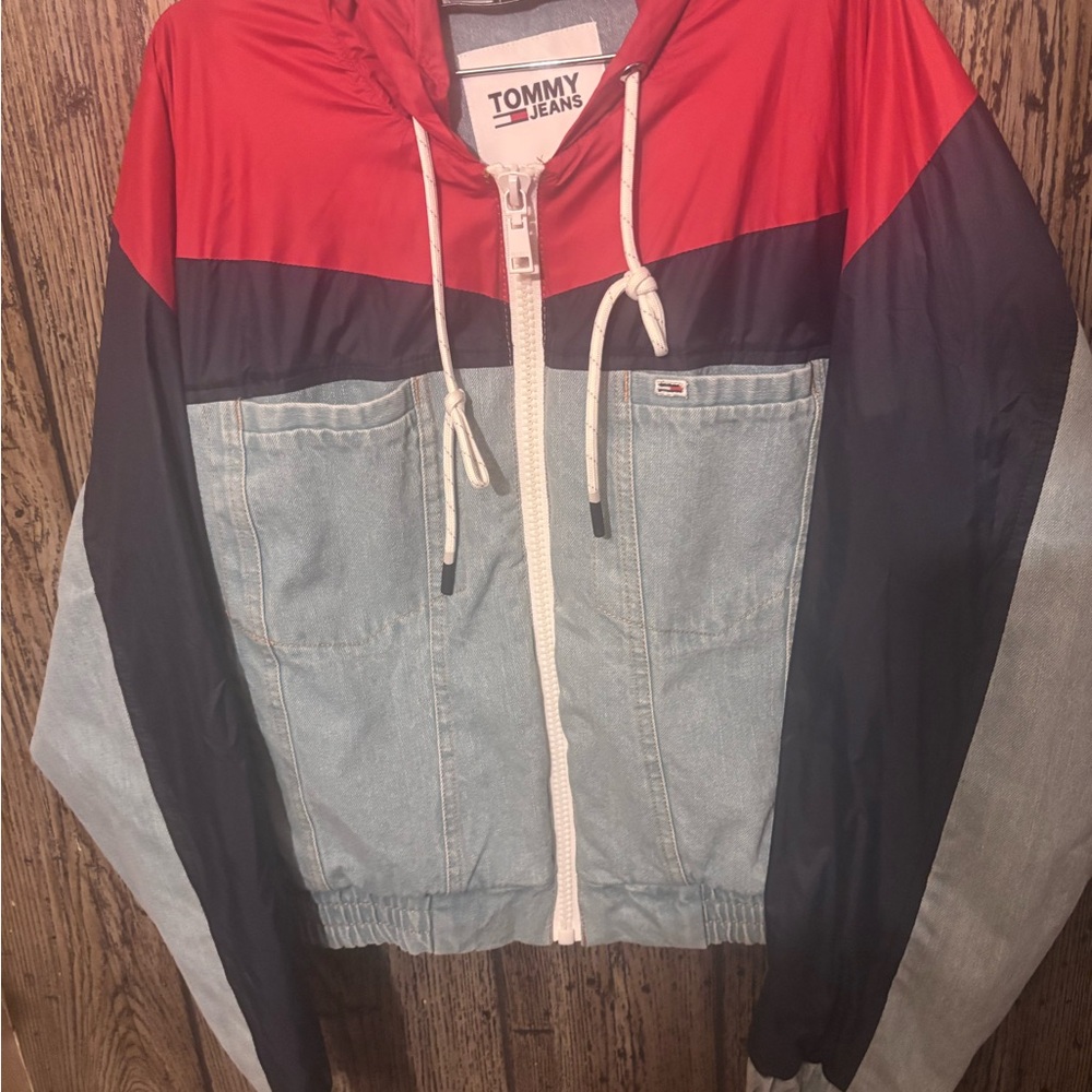 Tommy Hilfiger Red and Blue Jacket fame Jacket